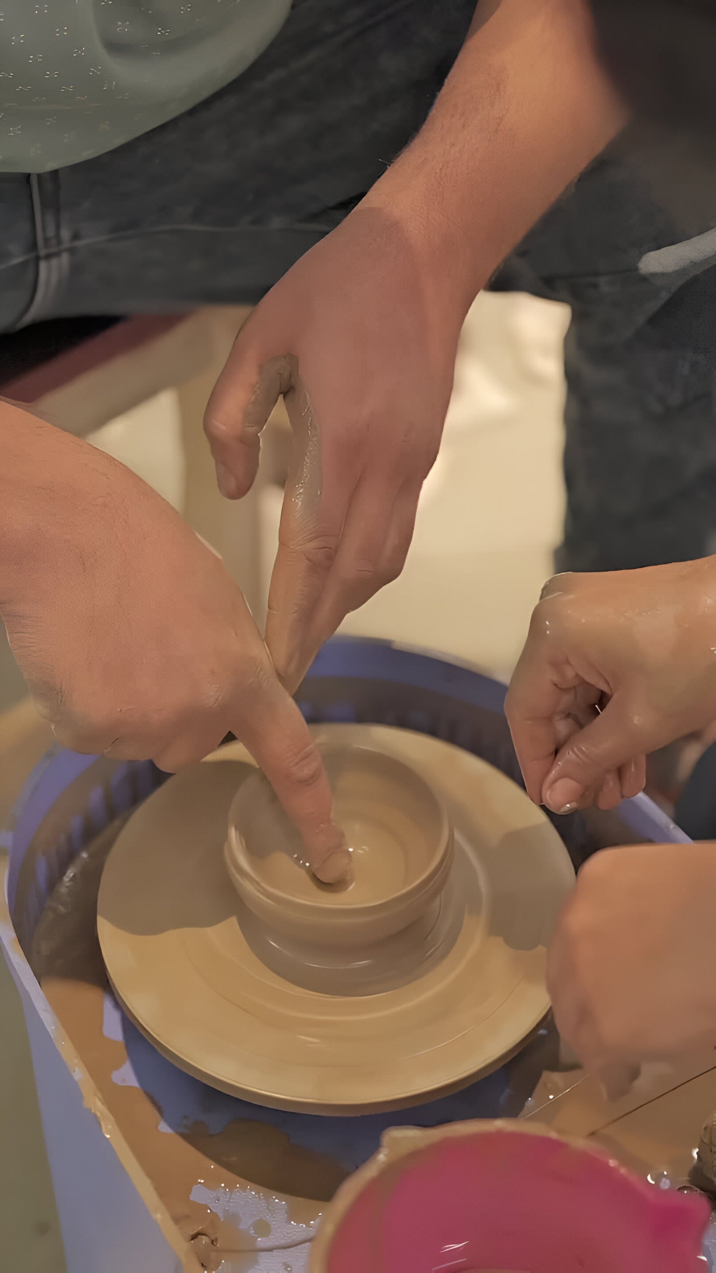 Block Printing, Lac & Wheel Pottery combined Experience